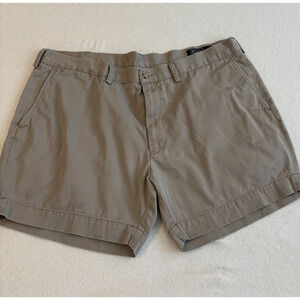 Polo Ralph Lauren Khaki‎ Classic Fit 6" Flat Front Chino Shorts Men's 42" Preppy